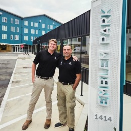 employees outside Emblem Park office