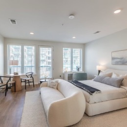 large windows in bedroom